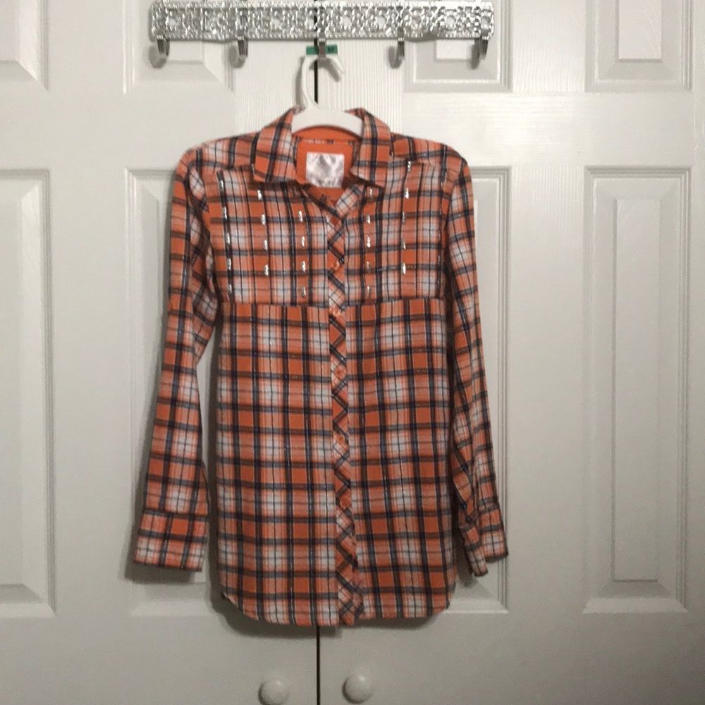 JUSTICE studded BUTTONS DOWN SHIRT FOR GIRLS.